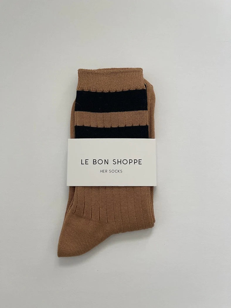 Le Bon Shoppe - Her Varsity Socks - Peanut