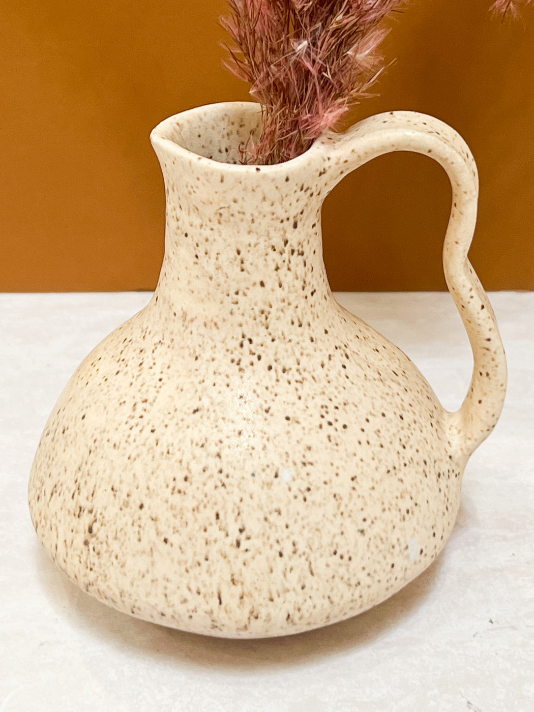 Cream Speckled Ceramic Vase