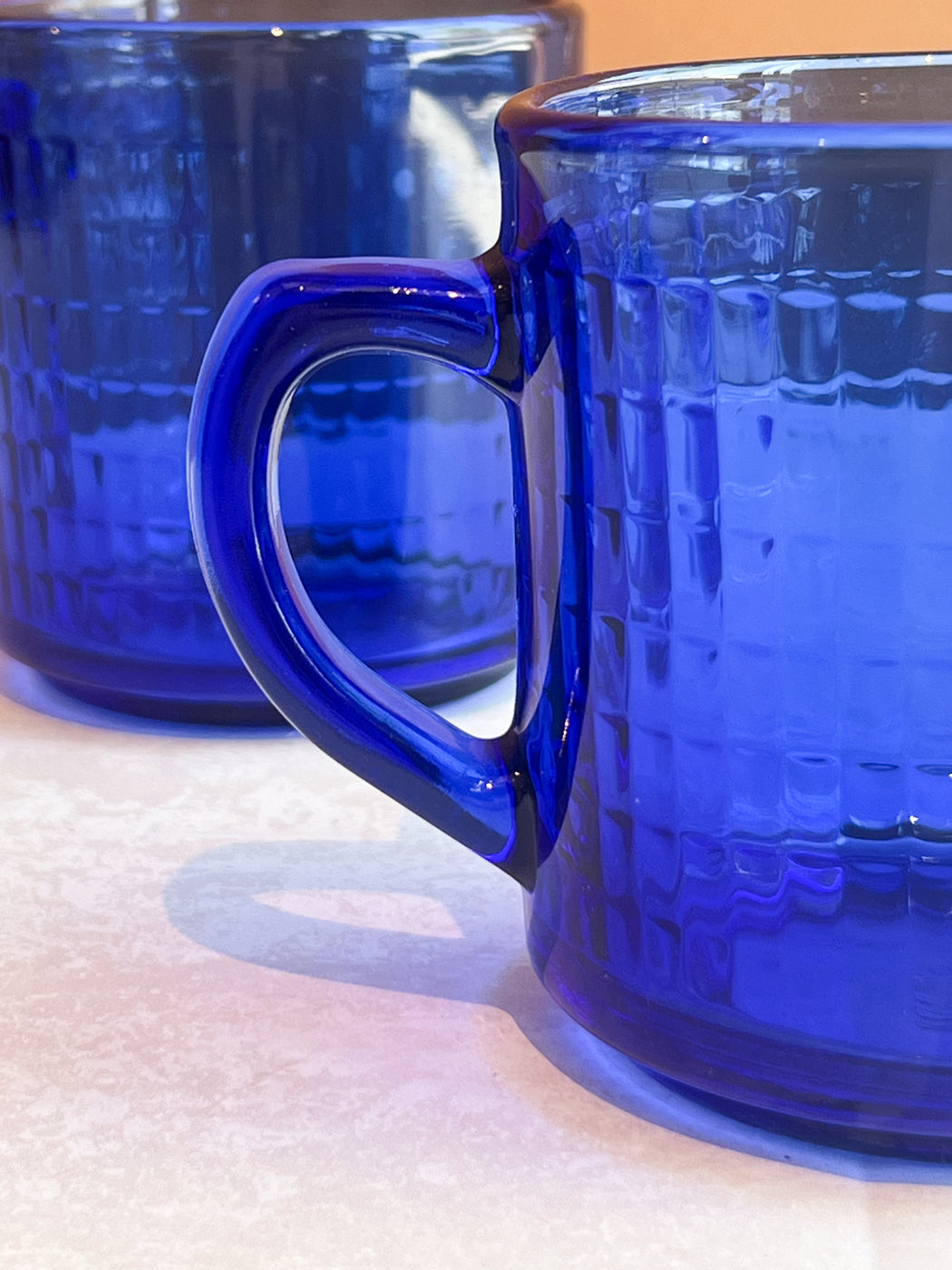 Cobalt Blue Glass Mugs