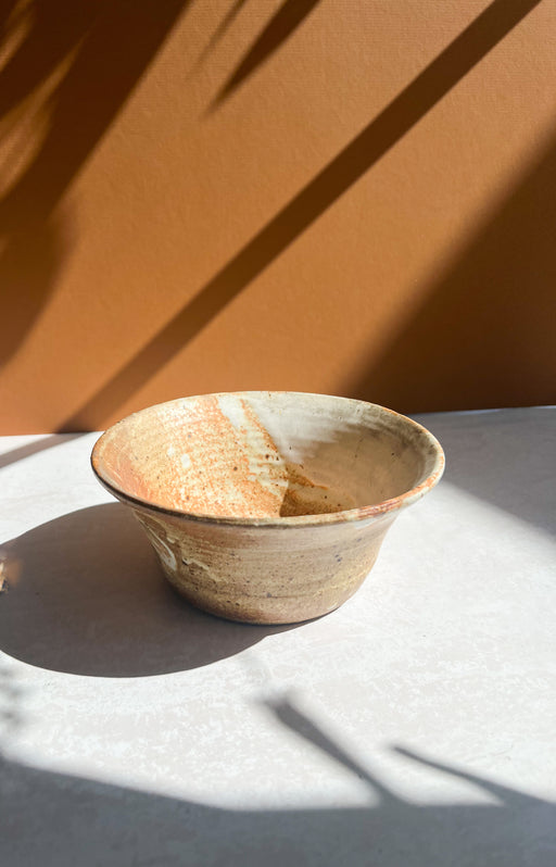 Ceramic Orange And Cream Bowl