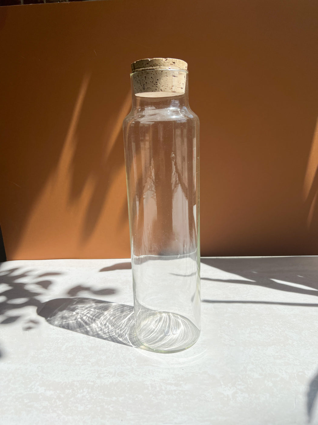 Tall Glass Canister With Cork