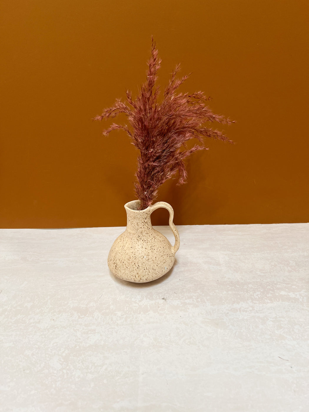 Cream Speckled Ceramic Vase