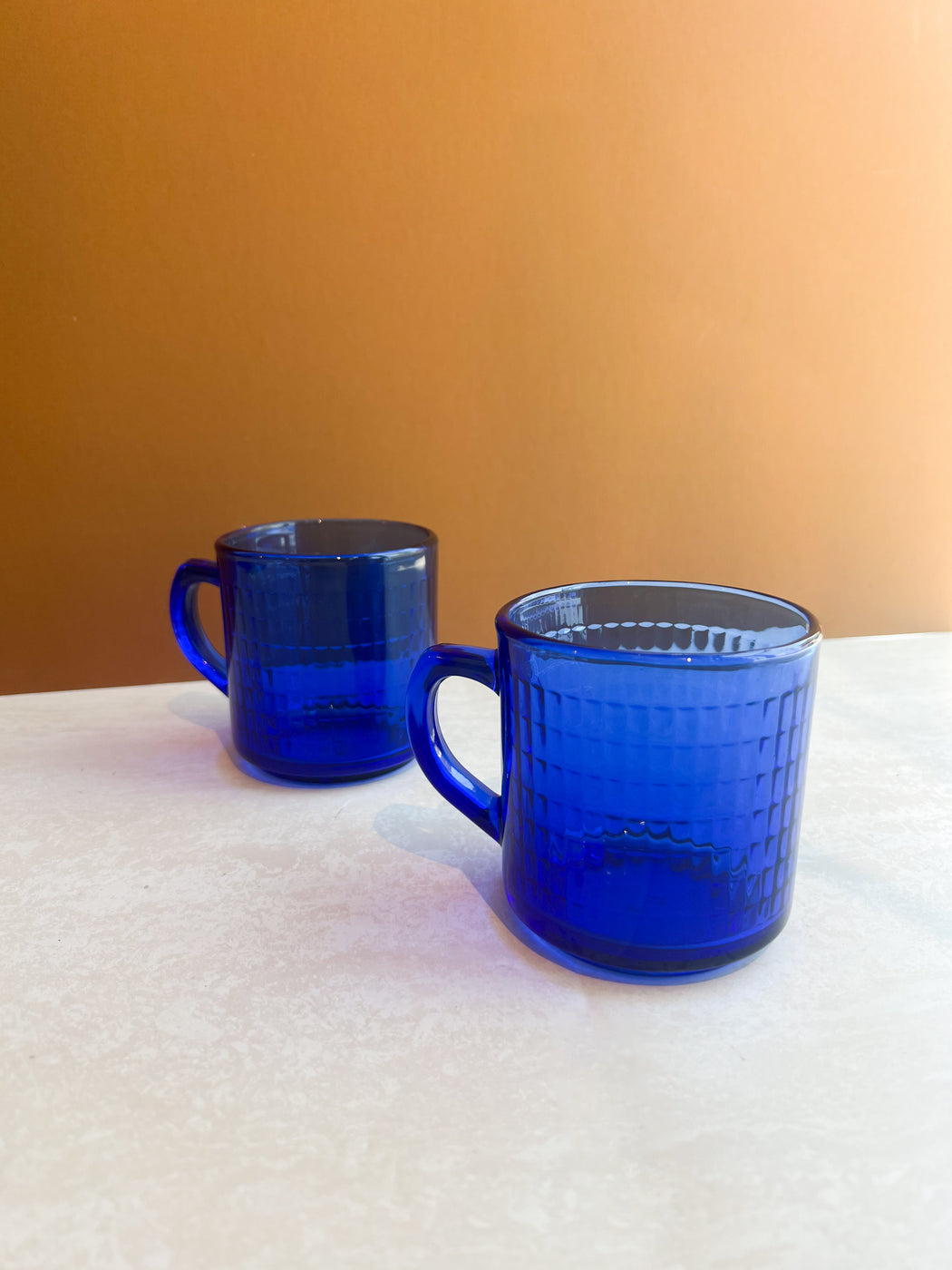 Cobalt Blue Glass Mugs