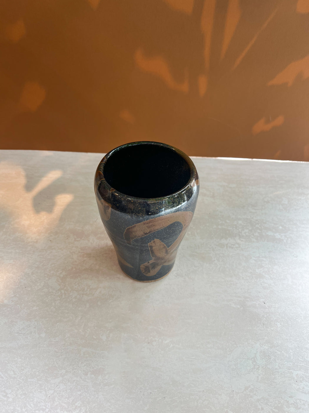 Blue And Brown Ceramic Vase