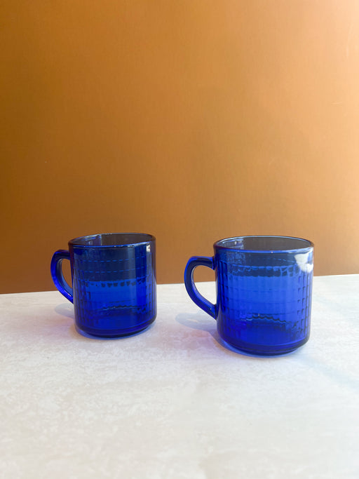 Cobalt Blue Glass Mugs