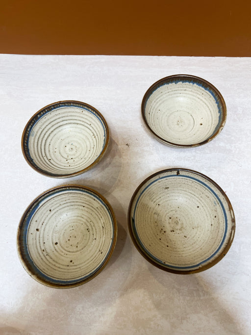 Ceramic Bowls With Blue Lining (Set Of Two)