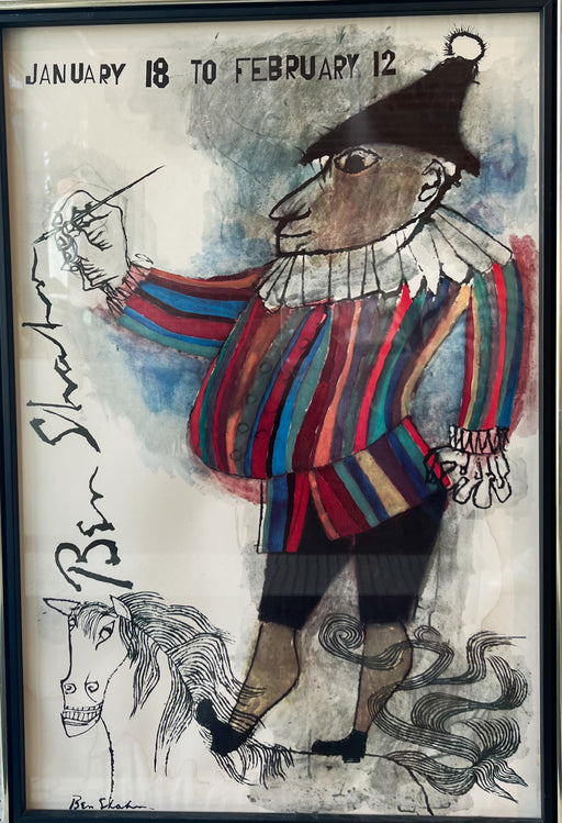 Ben Shaun Jester On Horse Litho