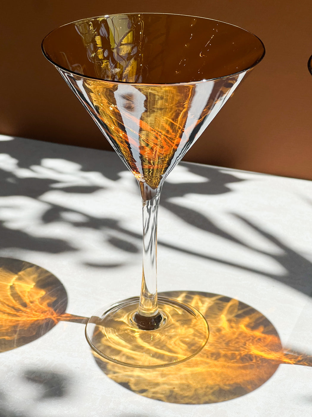 Amber Martini Glasses