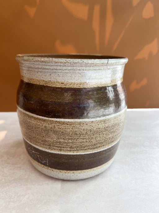 Petrey Signed Ceramic Stripped Studio Pottery