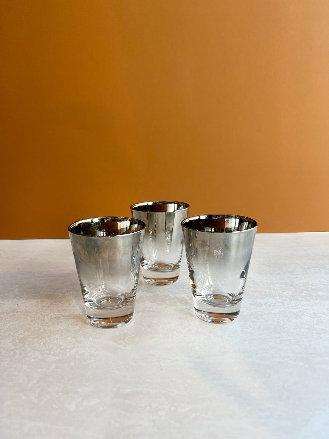 Dorthy Thorpe Style Chrome Shot Glasses