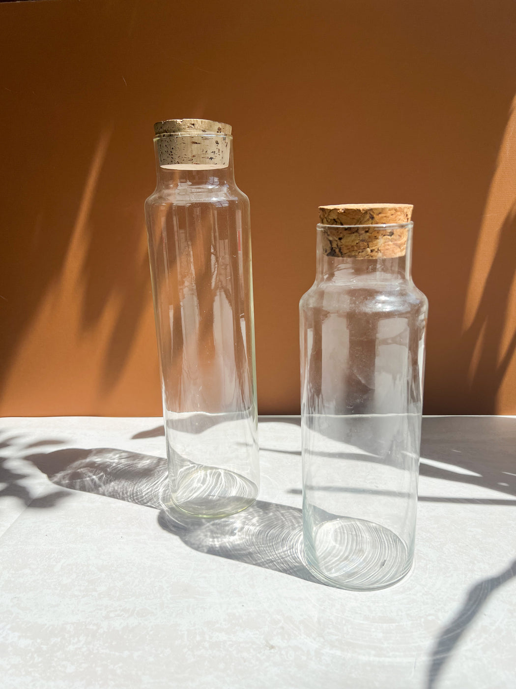 Tall Glass Canister With Cork