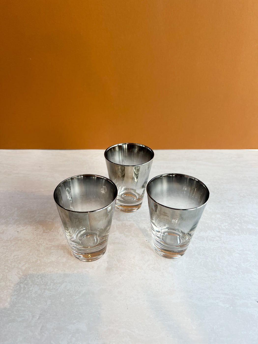 Dorthy Thorpe Style Chrome Shot Glasses