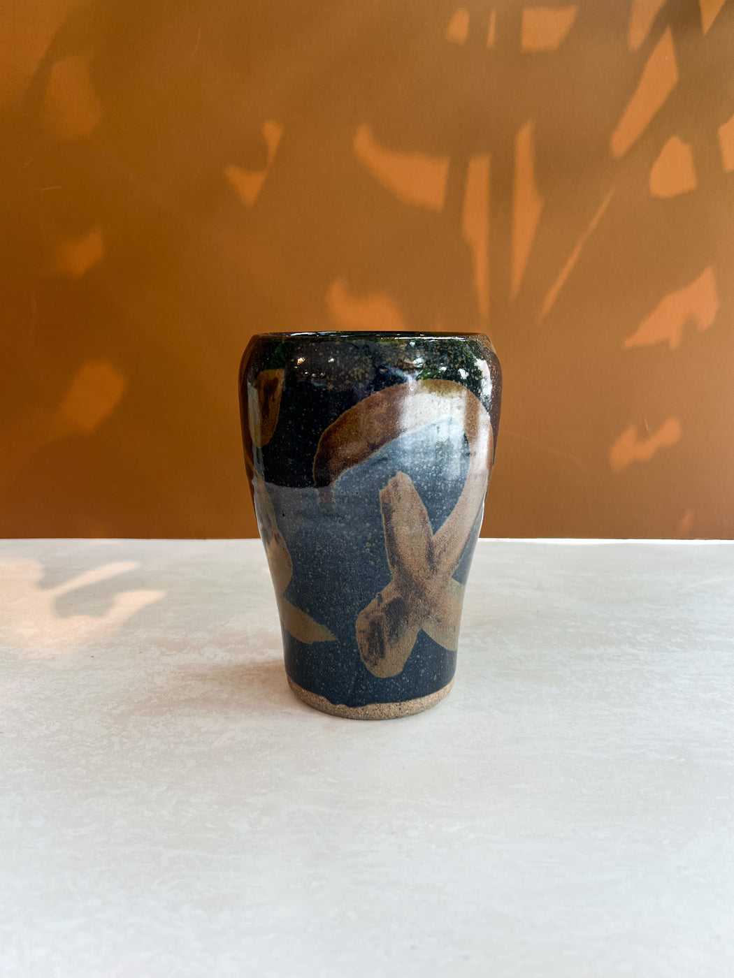 Blue And Brown Ceramic Vase