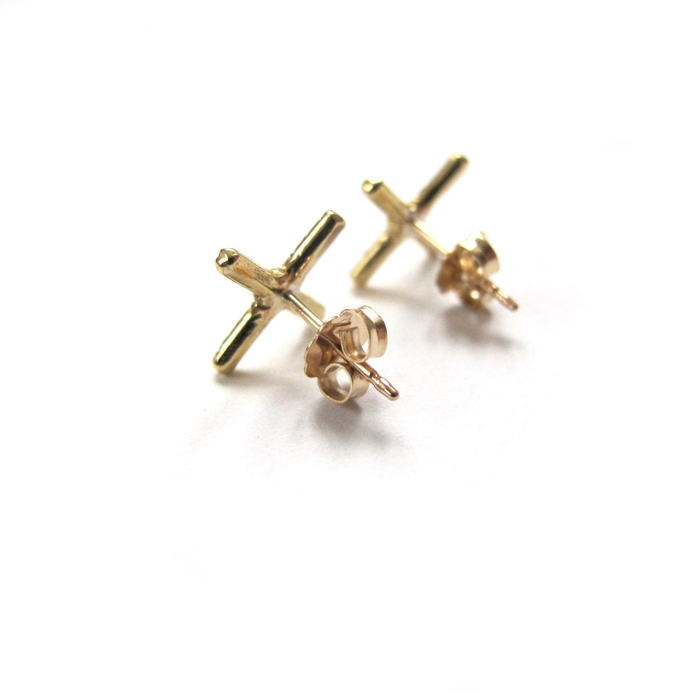 Brass Intersect Earrings - Goldeluxe Jewelry