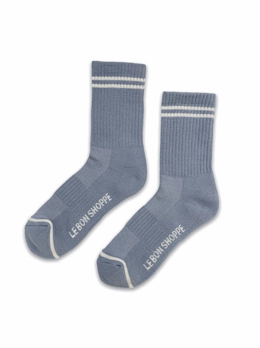 Le Bon Shoppe - Boyfriend Socks - Blue Grey