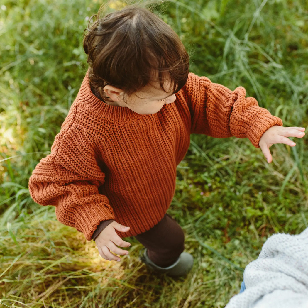 Goumi Kids - Knit Oversized Sweater - Clay