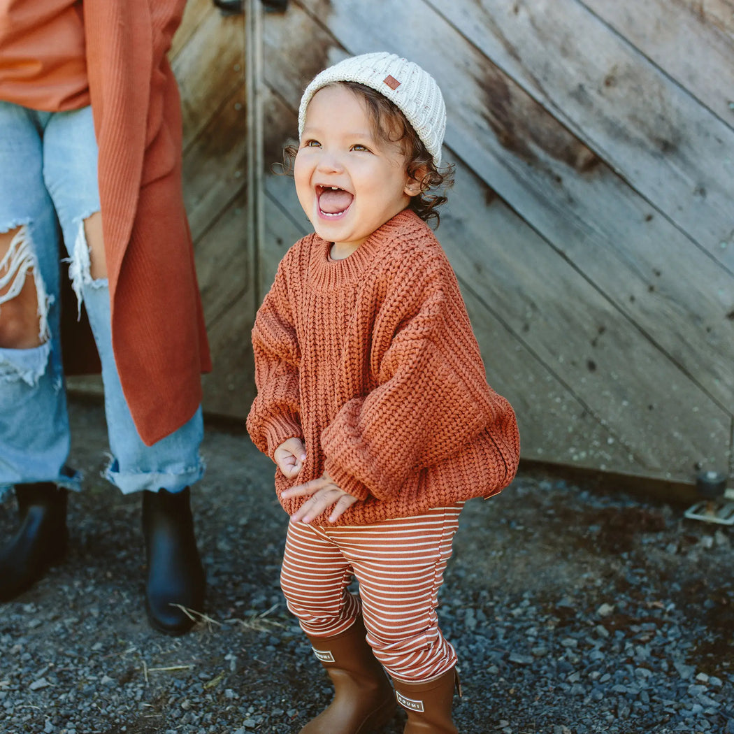 Goumi Kids - Knit Oversized Sweater - Clay