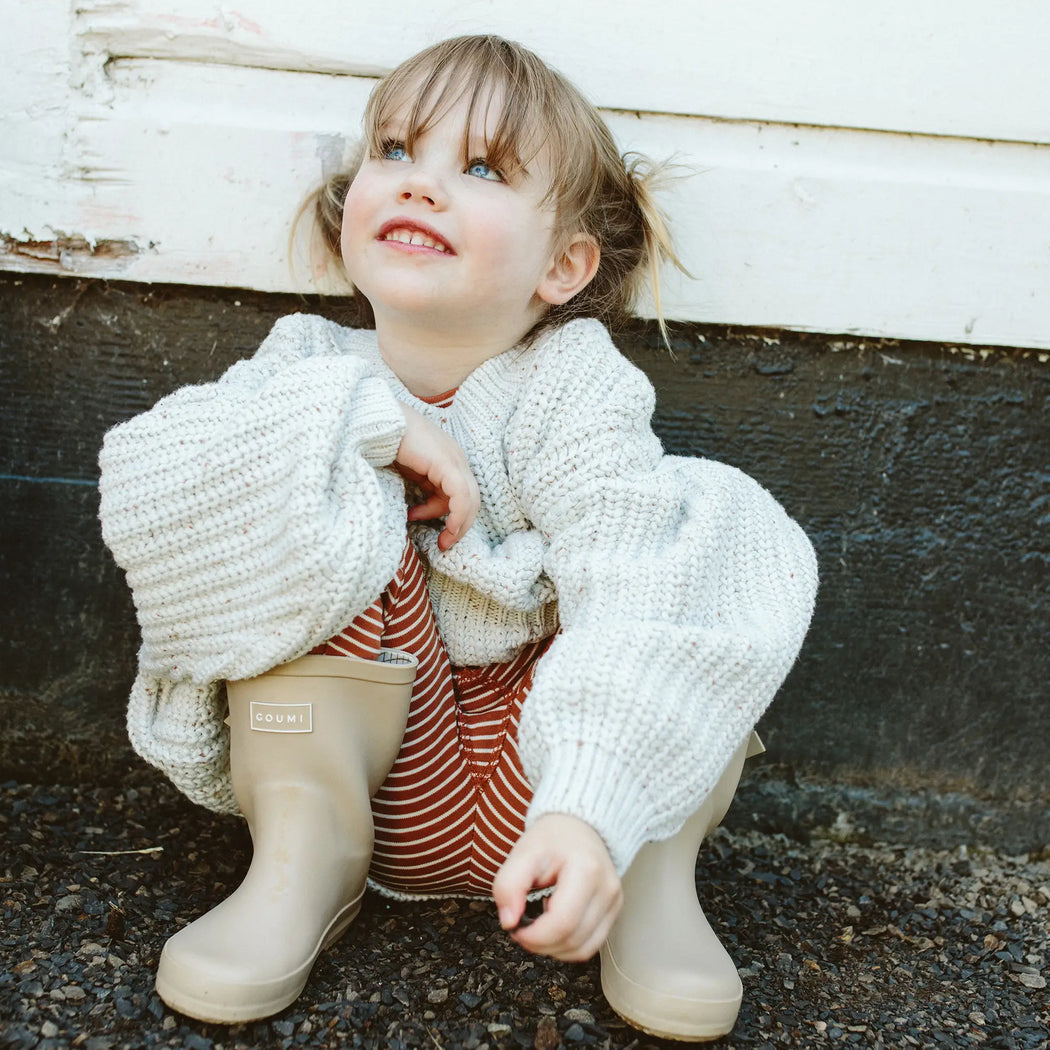 Goumi Kids - Knit Oversized Sweater - Shell