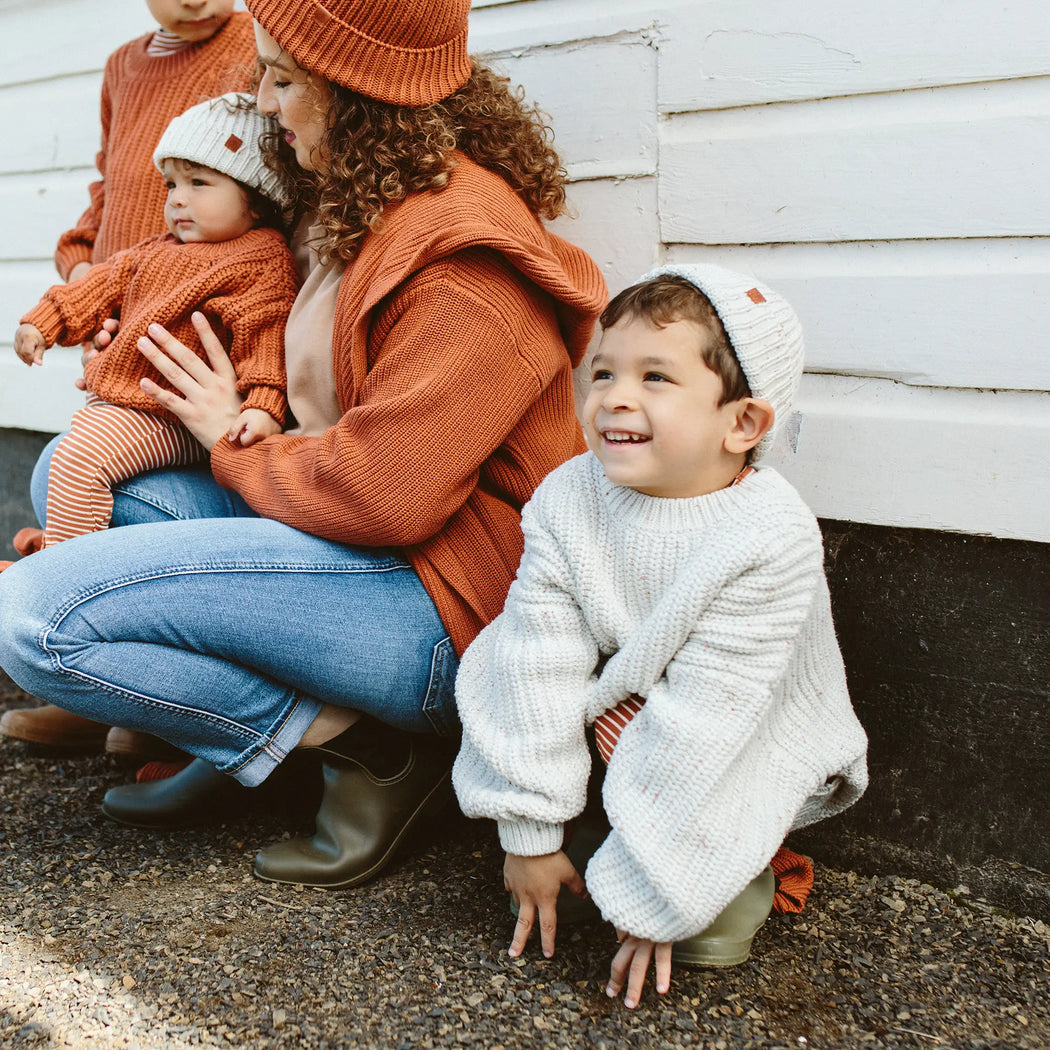 Goumi Kids - Knit Oversized Sweater - Shell