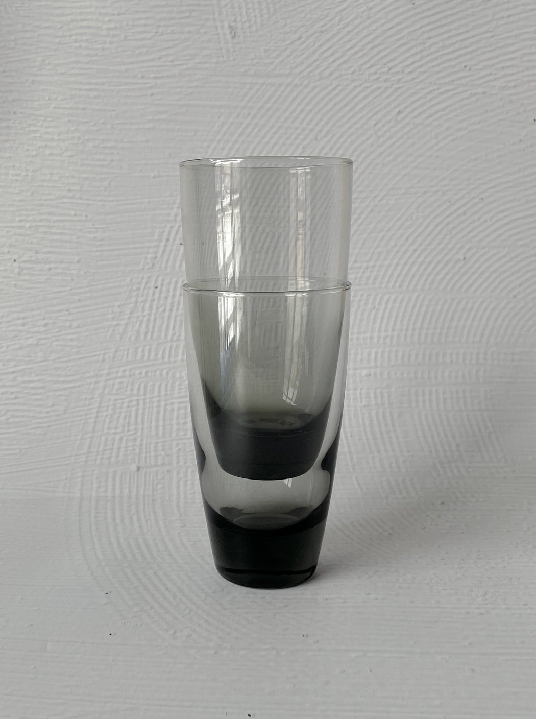 Tall Black Smoked Glass Tumblers